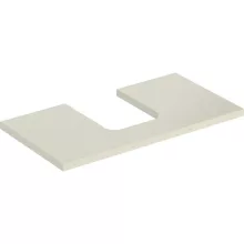   Geberit One mosdópult középső kivágással, pultra ültethető tálformájú mosdóhoz 75x47 cm, magasfényű homokszürke 505.272.00.4