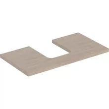   Geberit One mosdópult középső kivágással, pultra ültethető tálformájú mosdóhoz 75x47 cm, tölgy 505.272.00.5
