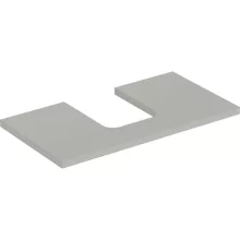   Geberit One mosdópult középső kivágással, pultra ültethető tálformájú mosdóhoz 75x47 cm, matt greige 505.272.00.7