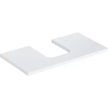   Geberit One mosdópult középső kivágással, pultra ültethető tálformájú mosdóhoz 90x47 cm, magasfényű fehér 505.273.00.1