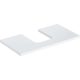 Geberit One mosdópult középső kivágással, pultra ültethető tálformájú mosdóhoz 90x47 cm, magasfényű fehér 505.273.00.1