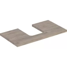   Geberit One mosdópult középső kivágással, pultra ültethető tálformájú mosdóhoz 90x47 cm, hikoridió 505.273.00.6