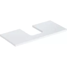   Geberit One mosdópult középső kivágással, pultra ültethető tálformájú mosdóhoz 105x47 cm, magasfényű fehér 505.274.00.1
