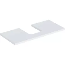   Geberit One mosdópult középső kivágással, pultra ültethető tálformájú mosdóhoz 105x47 cm, matt fehér 505.274.00.2