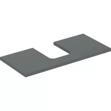   Geberit One mosdópult középső kivágással, pultra ültethető tálformájú mosdóhoz 105x47 cm, matt láva 505.274.00.3