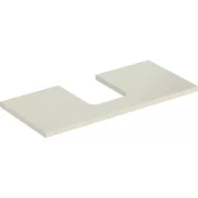   Geberit One mosdópult középső kivágással, pultra ültethető tálformájú mosdóhoz 105x47 cm, magasfényű homokszürke 505.274.00.4