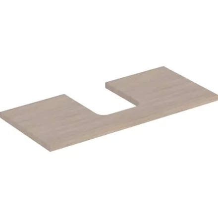 Geberit One mosdópult középső kivágással, pultra ültethető tálformájú mosdóhoz 105x47 cm, tölgy 505.274.00.5