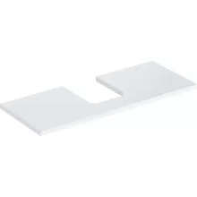   Geberit One mosdópult középső kivágással, pultra ültethető tálformájú mosdóhoz 120x47 cm, magasfényű fehér 505.275.00.1
