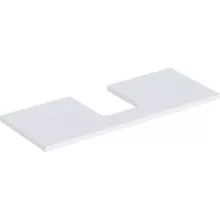   Geberit One mosdópult középső kivágással, pultra ültethető tálformájú mosdóhoz 120x47 cm, matt fehér 505.275.00.2