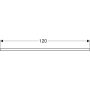 Geberit One mosdópult középső kivágással, pultra ültethető tálformájú mosdóhoz 120x47 cm, tölgy 505.275.00.5