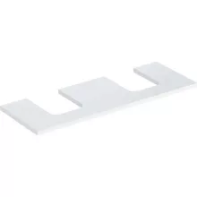   Geberit One mosdópult kivágással, két pultra ültethető tálformájú mosdóhoz 135x47 cm, magasfényű fehér 505.276.00.1