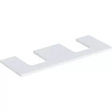   Geberit One mosdópult kivágással, két pultra ültethető tálformájú mosdóhoz 135x47 cm, matt fehér 505.276.00.2