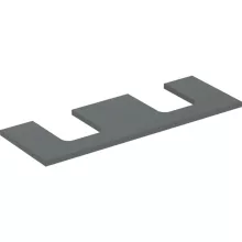   Geberit One mosdópult kivágással, két pultra ültethető tálformájú mosdóhoz 135x47 cm, matt láva 505.276.00.3