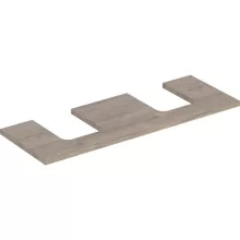   Geberit One mosdópult kivágással, két pultra ültethető tálformájú mosdóhoz 135x47 cm, hikoridió 505.276.00.6