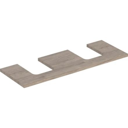 Geberit One mosdópult kivágással, két pultra ültethető tálformájú mosdóhoz 135x47 cm, hikoridió 505.276.00.6