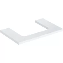   Geberit One mosdópult középső kivágással, pultra ültethető mosdóhoz 75x47 cm, magasfényű fehér 505.282.00.1