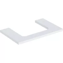  Geberit One mosdópult középső kivágással, pultra ültethető mosdóhoz 75x47 cm, matt fehér 505.282.00.2