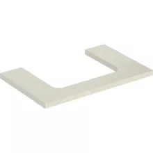   Geberit One mosdópult középső kivágással, pultra ültethető mosdóhoz 75x47 cm, magasfényű homokszürke 505.282.00.4