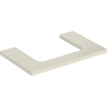 Geberit One mosdópult középső kivágással, pultra ültethető mosdóhoz 75x47 cm, magasfényű homokszürke 505.282.00.4