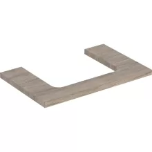  Geberit One mosdópult középső kivágással, pultra ültethető mosdóhoz 75x47 cm, hikoridió 505.282.00.6