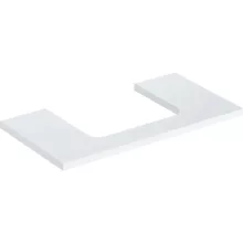   Geberit One mosdópult középső kivágással, pultra ültethető mosdóhoz 90x47 cm, magasfényű fehér 505.283.00.1