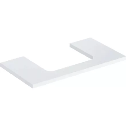 Geberit One mosdópult középső kivágással, pultra ültethető mosdóhoz 90x47 cm, magasfényű fehér 505.283.00.1