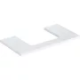 Geberit One mosdópult középső kivágással, pultra ültethető mosdóhoz 90x47 cm, magasfényű fehér 505.283.00.1