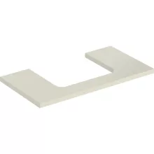   Geberit One mosdópult középső kivágással, pultra ültethető mosdóhoz 90x47 cm, magasfényű homokszürke 505.283.00.4