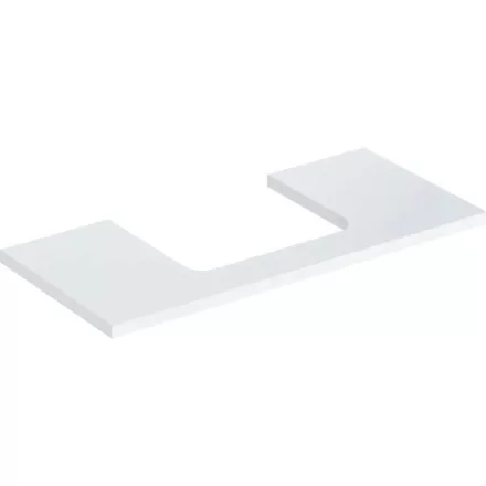 Geberit One mosdópult középső kivágással, pultra ültethető mosdóhoz 105x47 cm, magasfényű fehér 505.284.00.1