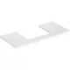 Geberit One mosdópult középső kivágással, pultra ültethető mosdóhoz 105x47 cm, magasfényű fehér 505.284.00.1