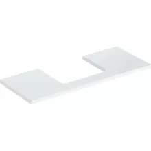   Geberit One mosdópult középső kivágással, pultra ültethető mosdóhoz 120x47 cm, magasfényű fehér 505.285.00.1