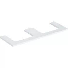   Geberit One mosdópult kivágással, két pultra ültethető mosdóhoz 135x47 cm, magasfényű fehér 505.286.00.1