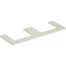   Geberit One mosdópult kivágással, két pultra ültethető mosdóhoz 135x47 cm, magasfényű homokszürke 505.286.00.4