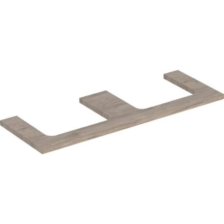 Geberit One mosdópult kivágással, két pultra ültethető mosdóhoz 135x47 cm, hikoridió 505.286.00.6