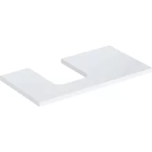   Geberit One mosdópult bal oldali kivágással 90x47 cm, pultra ültethető tálformájú mosdóhoz, magasfényű fehér 505.293.00.1