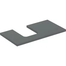   Geberit One mosdópult bal oldali kivágással 90x47 cm, pultra ültethető tálformájú mosdóhoz, matt láva 505.293.00.3