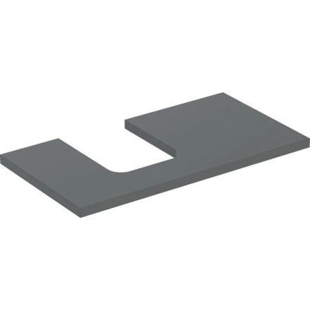 Geberit One mosdópult bal oldali kivágással 90x47 cm, pultra ültethető tálformájú mosdóhoz, matt láva 505.293.00.3