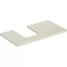   Geberit One mosdópult bal oldali kivágással 90x47 cm, pultra ültethető tálformájú mosdóhoz, magasfényű homokszürke 505.293.00.4