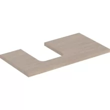   Geberit One mosdópult bal oldali kivágással 90x47 cm, pultra ültethető tálformájú mosdóhoz, tölgy 505.293.00.5