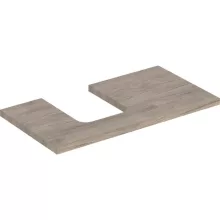   Geberit One mosdópult bal oldali kivágással 90x47 cm, pultra ültethető tálformájú mosdóhoz, hikoridió 505.293.00.6