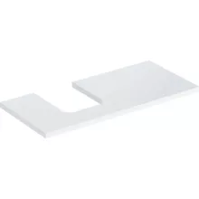   Geberit One mosdópult bal oldali kivágással 105x47 cm, pultra ültethető tálformájú mosdóhoz, magasfényű fehér 505.294.00.1
