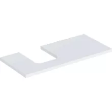   Geberit One mosdópult bal oldali kivágással 105x47 cm, pultra ültethető tálformájú mosdóhoz, matt fehér 505.294.00.2