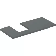   Geberit One mosdópult bal oldali kivágással 105x47 cm, pultra ültethető tálformájú mosdóhoz, matt láva 505.294.00.3