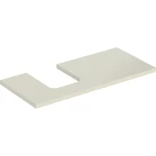   Geberit One mosdópult bal oldali kivágással 105x47 cm, pultra ültethető tálformájú mosdóhoz, magasfényű homokszürke 505.294.00.4