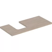   Geberit One mosdópult bal oldali kivágással 105x47 cm, pultra ültethető tálformájú mosdóhoz, tölgy 505.294.00.5