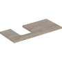 Geberit One mosdópult bal oldali kivágással 105x47 cm, pultra ültethető tálformájú mosdóhoz, hikoridió 505.294.00.6