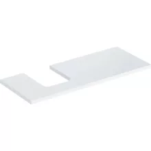   Geberit One mosdópult bal oldali kivágással 120x47 cm, pultra ültethető tálformájú mosdóhoz, magasfényű fehér 505.295.00.1