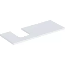   Geberit One mosdópult bal oldali kivágással 120x47 cm, pultra ültethető tálformájú mosdóhoz, matt fehér 505.295.00.2