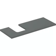   Geberit One mosdópult bal oldali kivágással 120x47 cm, pultra ültethető tálformájú mosdóhoz, matt láva 505.295.00.3