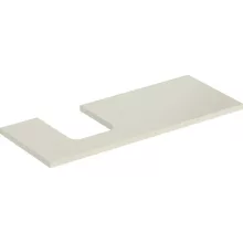   Geberit One mosdópult bal oldali kivágással 120x47 cm, pultra ültethető tálformájú mosdóhoz, magasfényű homokszürke 505.295.00.4
